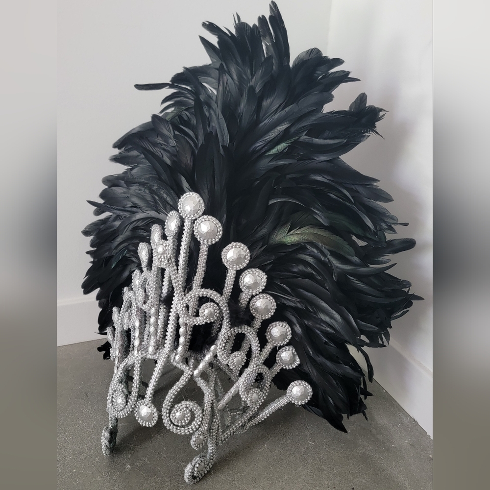 Showgirl Headpiece Samba Costume Feather Headdress - Picture 3 of 3